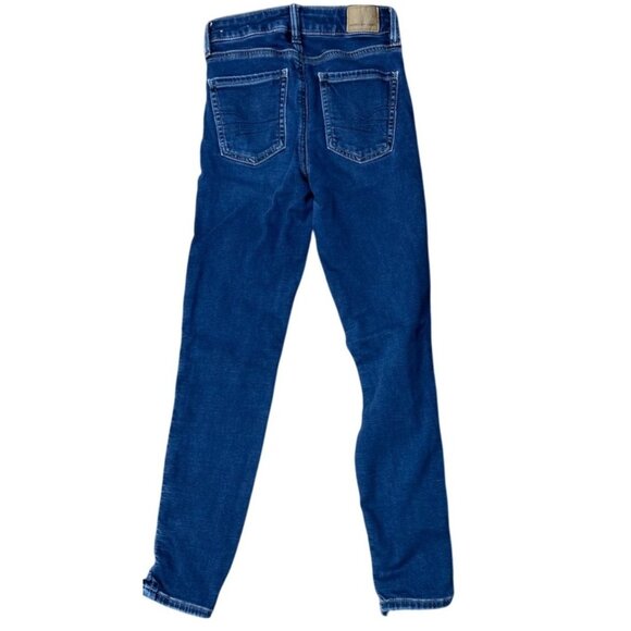 AE Ne(x)t Level Stretch High Rise Jegging in Darkβ Indigo Size 00 - Picture 5 of 7